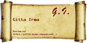Gitta Irma névjegykártya