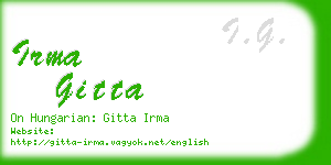 irma gitta business card